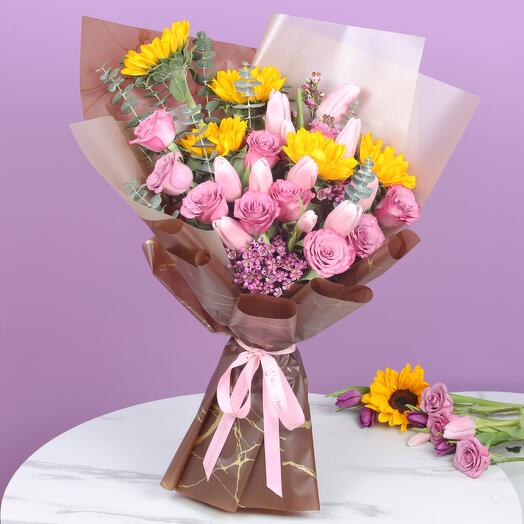 Dusky 25 Mix Flower Bouquet
