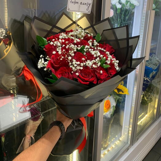 Букет из 21 красной розы