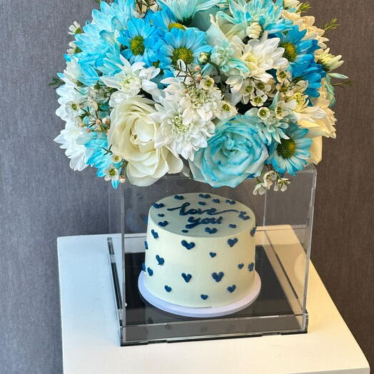 Acrylic Cake Box Blue