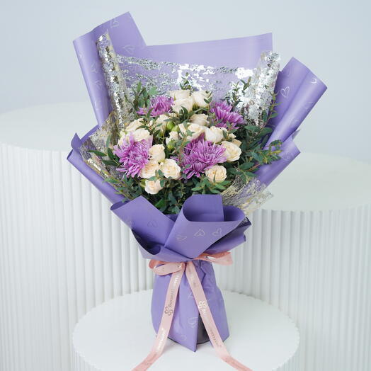 Цветочный букет Персиковое сияние