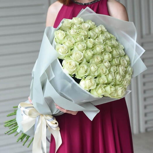 51 White Roses Bouquet -1272