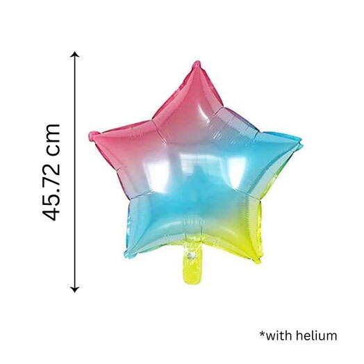 Воздушный шар-звезда 18" с тройным омбре