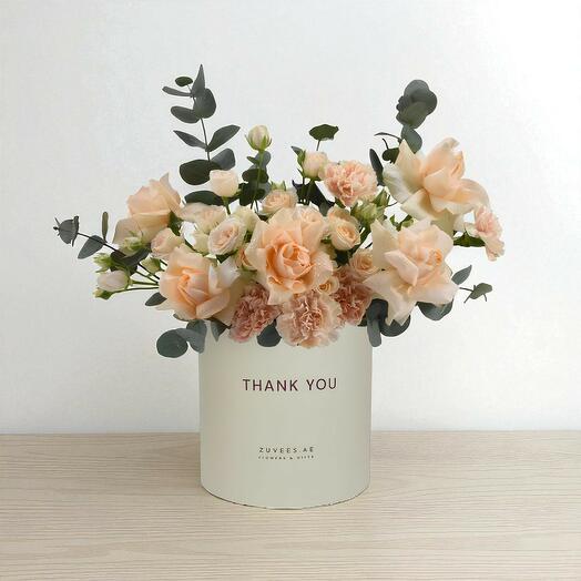 Peach Blossom Thank You Box