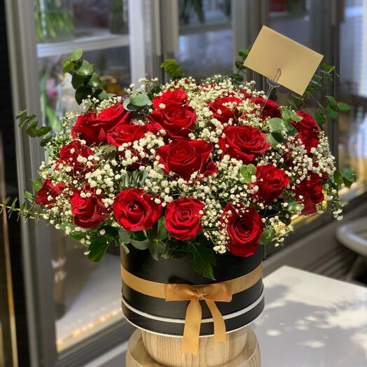 Coffret d'anniversaire rouge premium