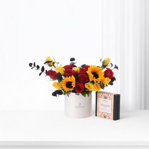 Crimson Sol Bloom White Box with Mirzam Chocolate