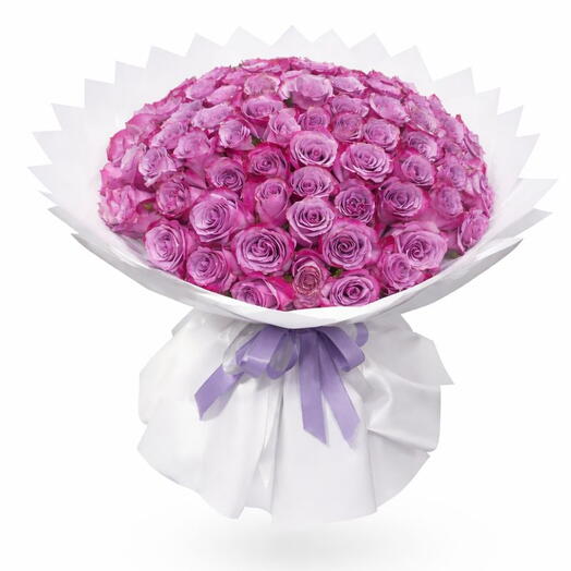 101pcs purple roses bouquet