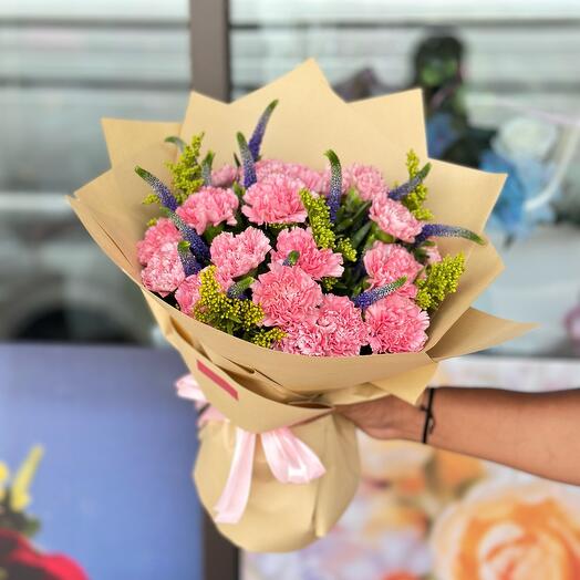 Pink Carnation Bouquet-3921