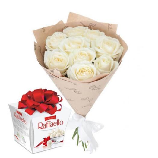 Combo de Rosa Ohara blanca premium y Rafello-1200