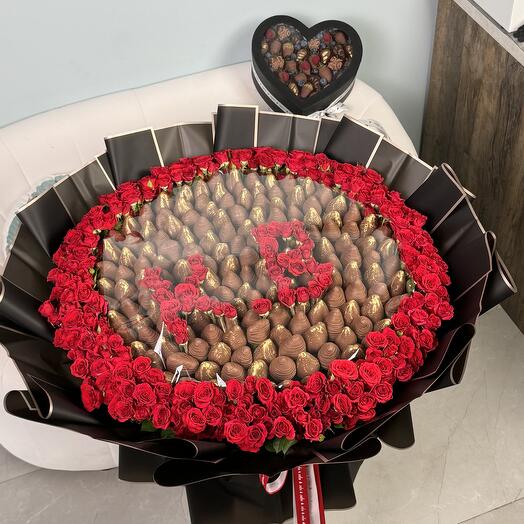 Bouquet (size XXL, red)