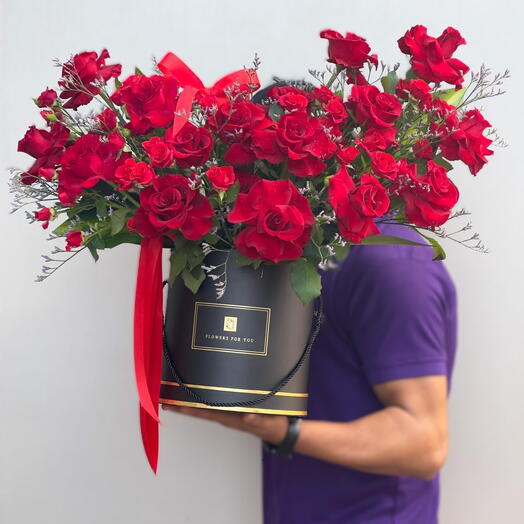 Timeless Love Rose Box | 21 Red Roses   6 Spray Roses – Elegant Romantic Gift