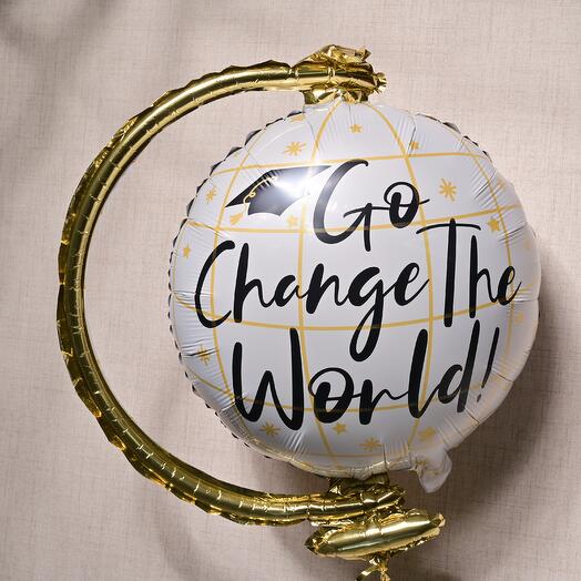 Go Change the World Graduation Balloon  6721