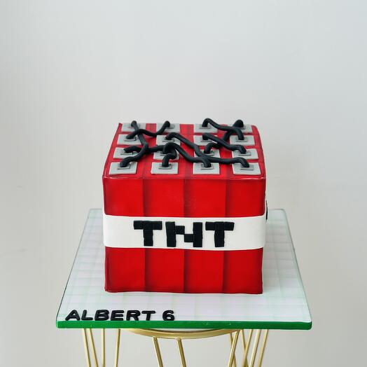 Minecraft TNT Cake