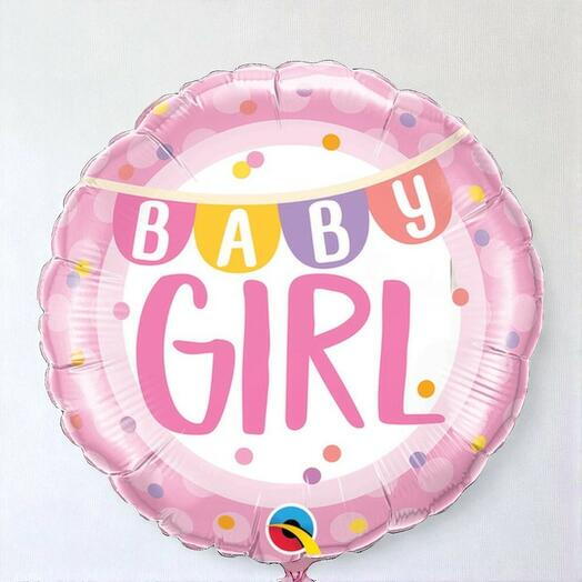Baby girl  pink Helium baloon