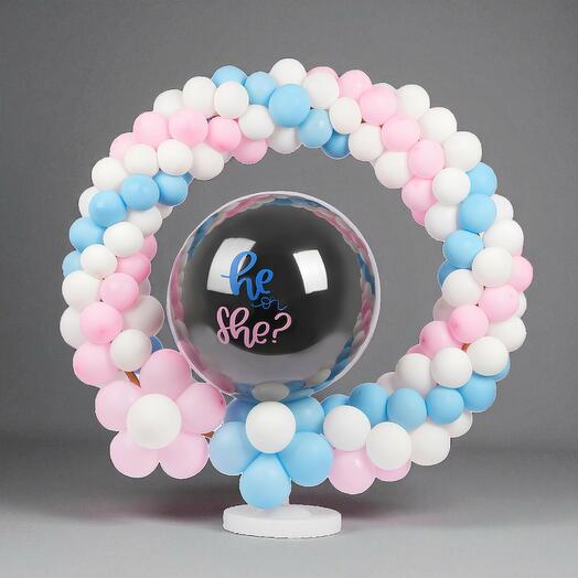 Gender Reveal Party Balloon Arrangment