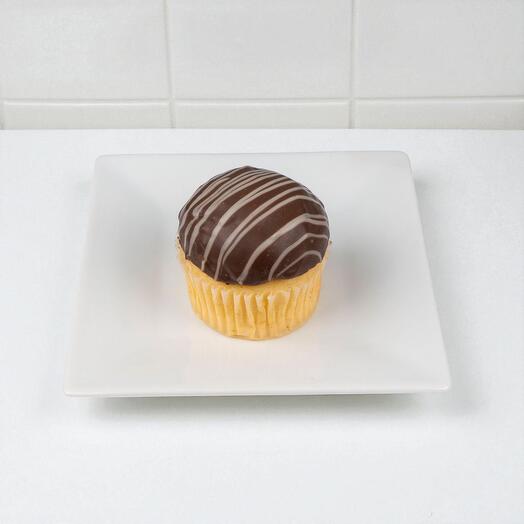 كب كيك بوسطن كريم – كب كيك فانيليا مع حشوة كاسترد   غاناش شوكولاتة