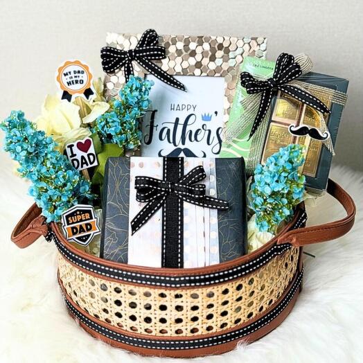 Father s Day Premium Rattan and Vegan Leather Hamper