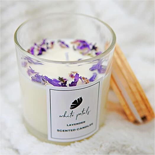 Свеча из соевого воска с ароматом лаванды