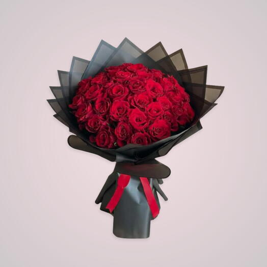 Crimson Elegance: 30 stem red rose