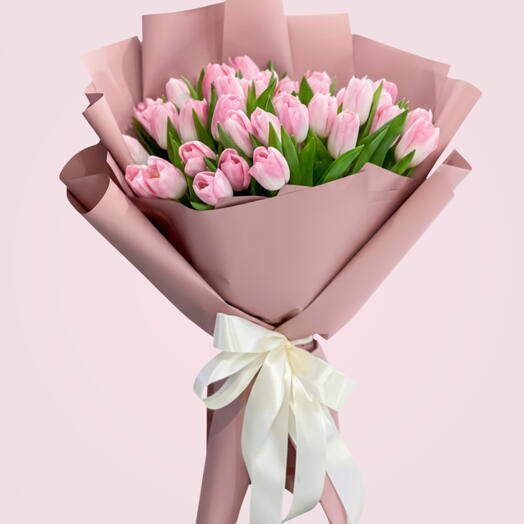 Happily тюльпаны: 20 розовых тюльпанов