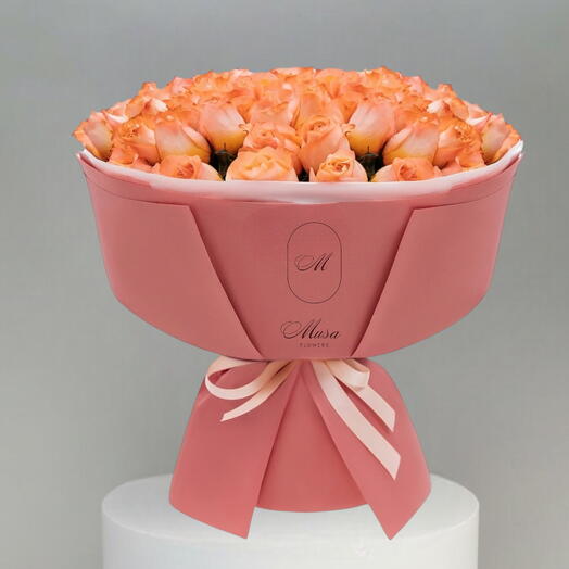 Chapelet Orange _ Bouquet Premium Luxueux de Roses Orange