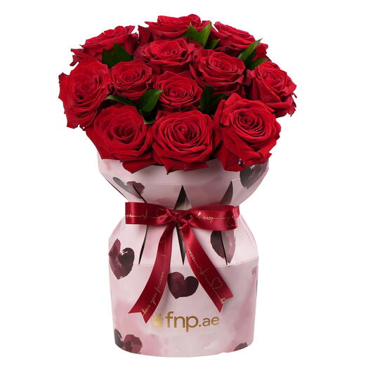 Timeless Elegance 15 Red Roses Love Bouquet