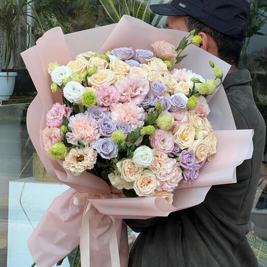 Lavender Peach Mist Bouquet