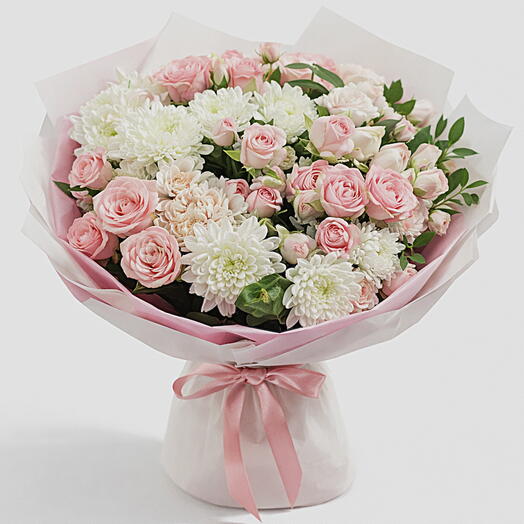 Soft Pastel Roses Bouquet