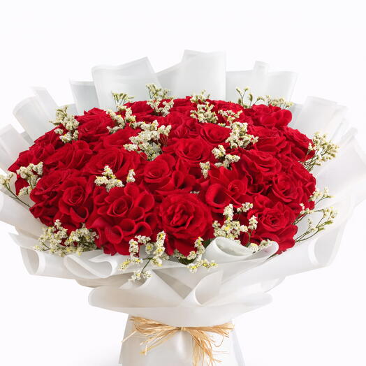 Букет из 41 элегантной красной розы