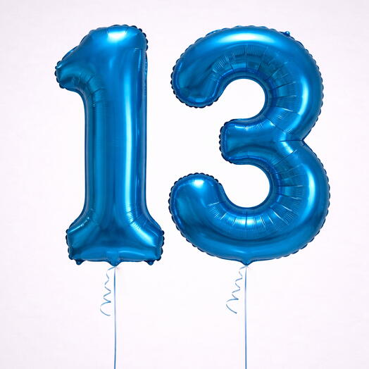 Number 13 Blue Helium Balloon 40 Inch – Giant Celebration Decoration | UAE