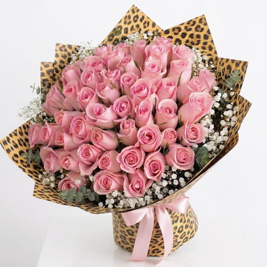 Mothers Day 51 Pink Rose Signature Luxury Bouquet