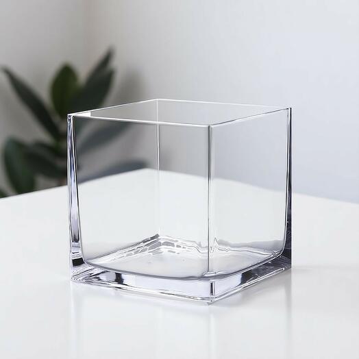 Square Glass Vase 10*10Cm