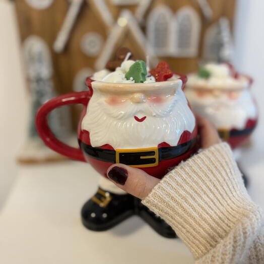 Tarro de vela de Papá Noel – El regalo perfecto para Navidad   Regalo para docente (una pieza)