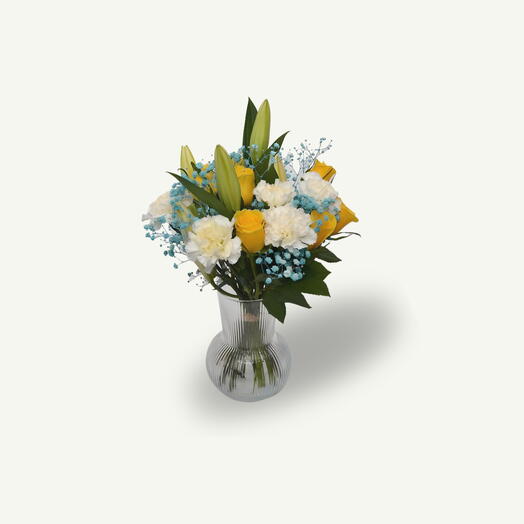 Laura Arrangement in a Clear Vase