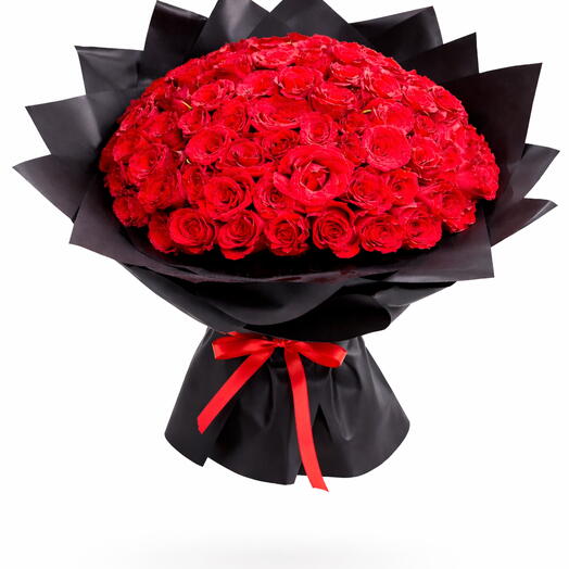 Valentine special 101 red roses bouquet