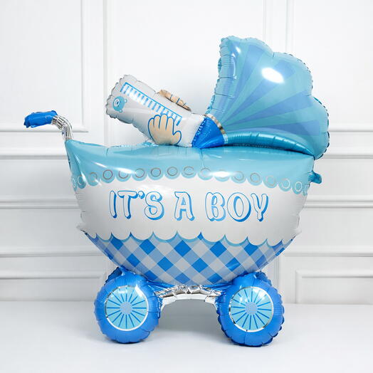 Its a Boy Baby Stroller Foil Balloon without Helium
