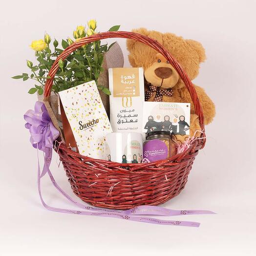Emirati Womens Day Gift Basket Brown