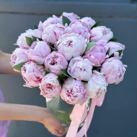 Bouquet de pivoines roses