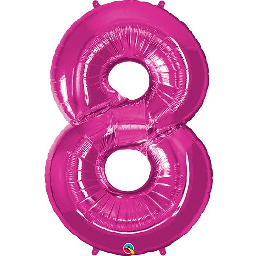 Pink Number Eight Helium Balloon-5343