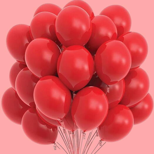 Набор из 25 красных латексных шаров