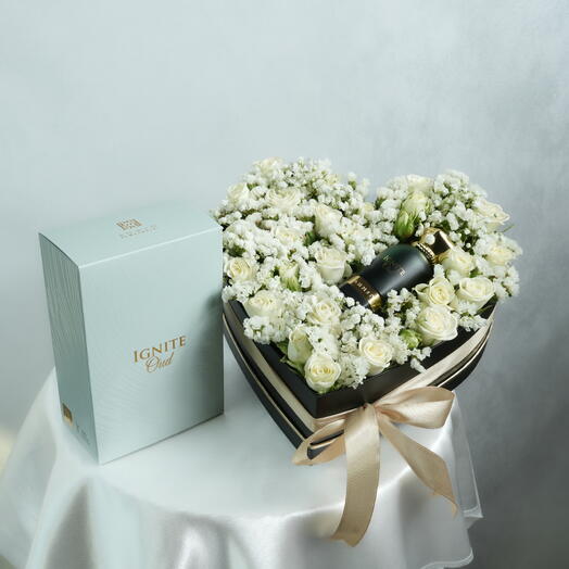 Ahmed Al Maghribi Ignite Oud Classic Flowers Heart box 7158