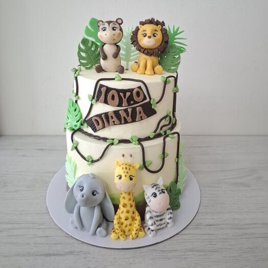 Jungle Safari Birthday Cake