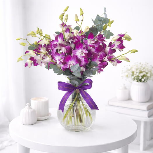 Purple Orchid Serenity Vase