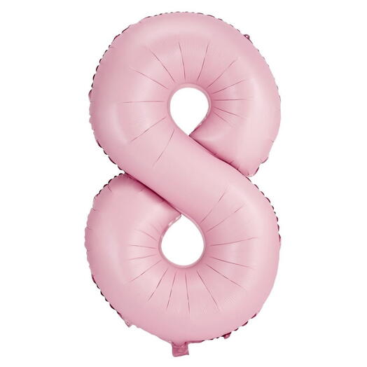 Number 8 pink balloon