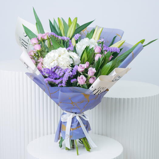 Ivory Lilac Bouquet