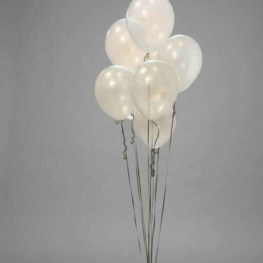 10 بالونات هيلوم بيضاء 1106