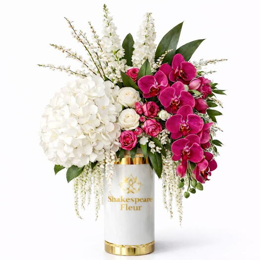 مزهرية أوركيد صناعية أنيقة