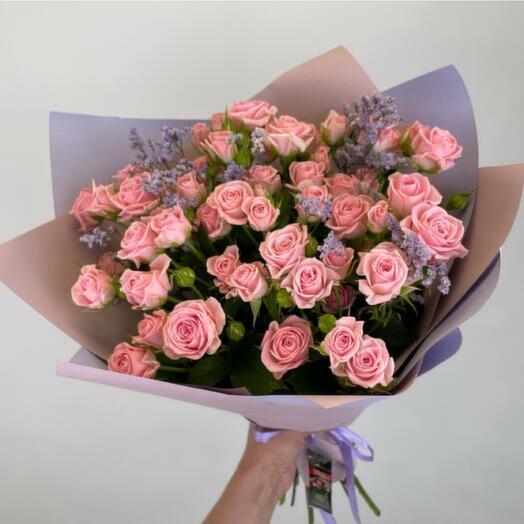 Luxurious Pink Spray Rose Bouquet-584