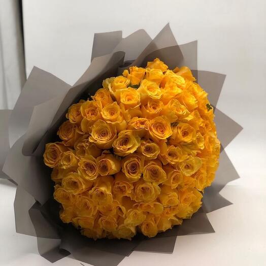 Bouquet of 101 yellow roses