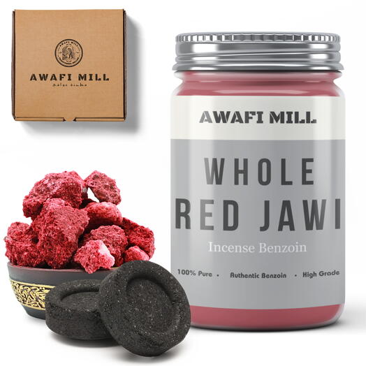 AWAFI MILL Red Jawi благовония | угольные таблетки - бутылка 100 г с 20 кусочками угля