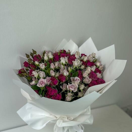 Bouquet de fleurs roses